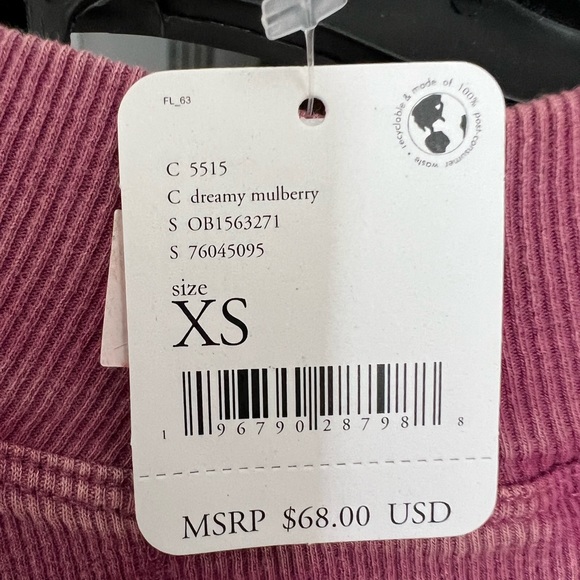 🆕FREE PEOPLE Dreamy Mulberry Fun Times Turtleneck - Picture 13 of 15